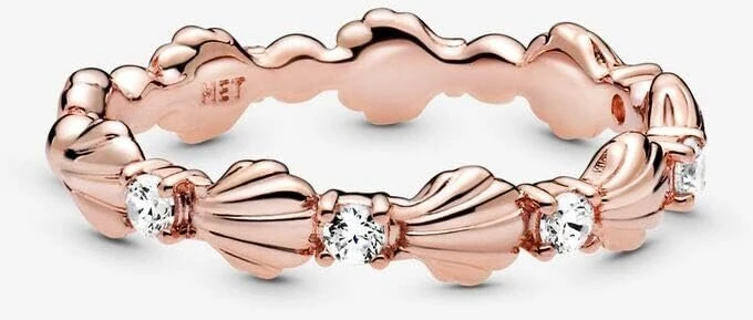 Pandora Žiedas Sparkling Shell Rose, dydis 56, sidabras, ne taurusis metalas, sidabras, netaikoma