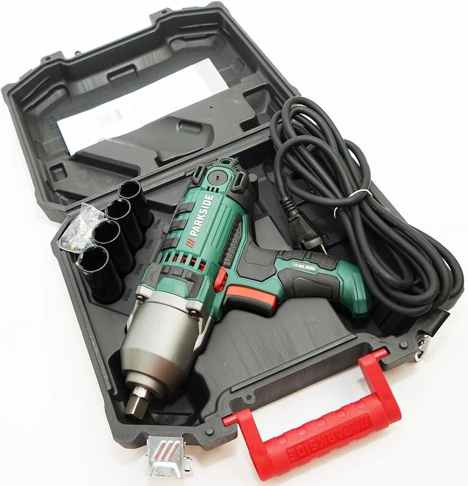 Parkside® Pdsse 550 A1 elektrinis sukamasis smūginis veržliaraktis, 550 W, smūginis veržliaraktis, ½ colio išorinis kvadratas