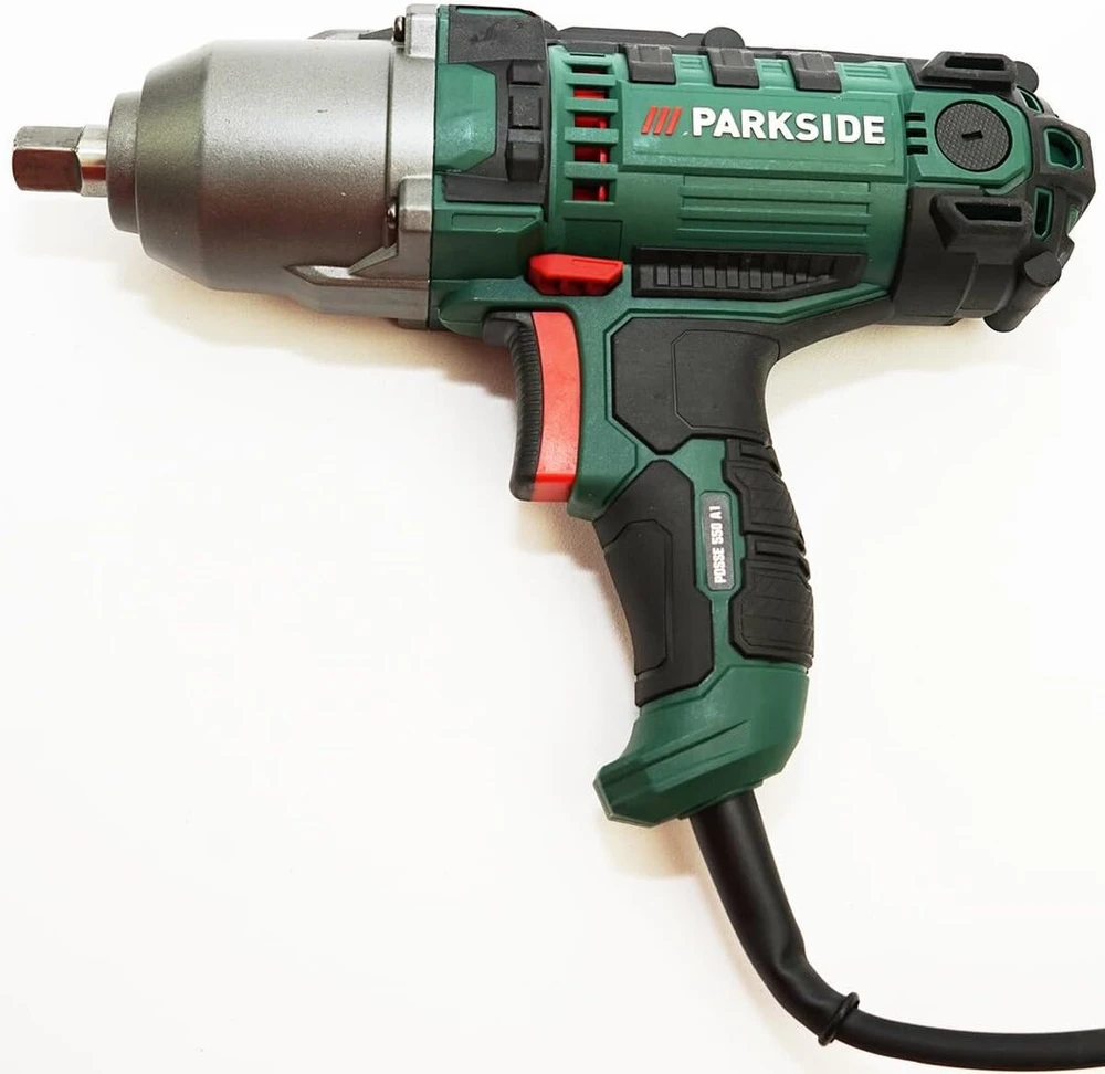 Parkside® Pdsse 550 A1 elektrinis sukamasis smūginis veržliaraktis, 550 W, smūginis veržliaraktis, ½ colio išorinis kvadratas