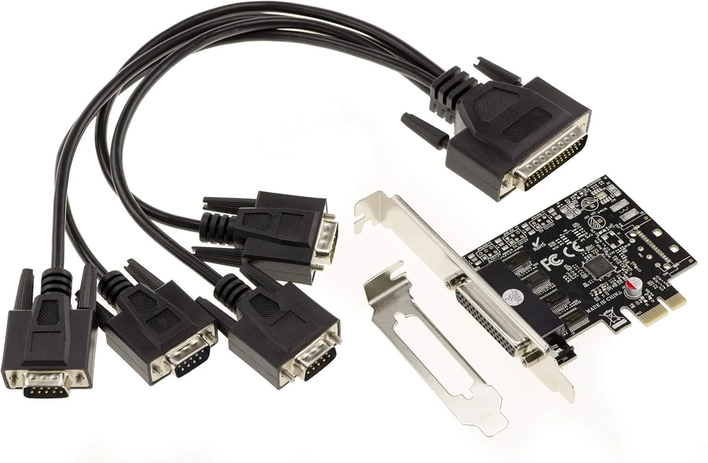 Atminties kortelė Pci Express Kortelė su 4 Serijiniais Rs232 Prievadais