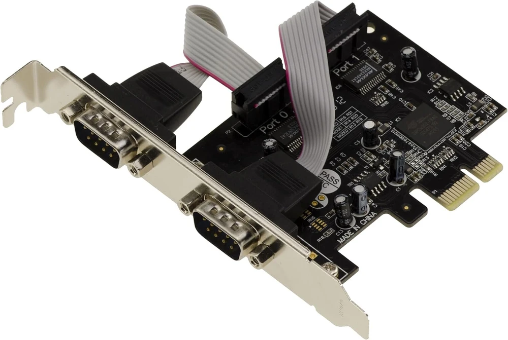 Atminties kortelė Pci Express Rs232 serijinių prievadų kortelė su 2 prievadais