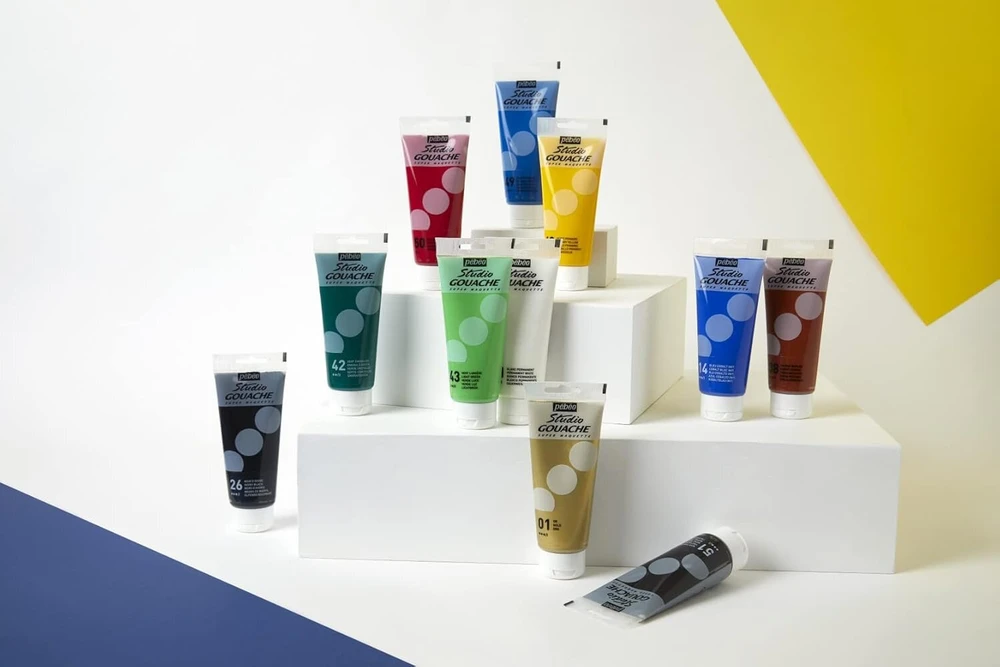 Pebeo 220 ml Studio Guašas, dramblio kaulo juoda