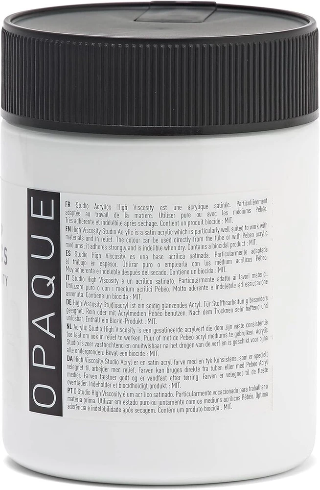 Pebeo Studio akriliniai dažai, 500 ml, Titanium Baltas