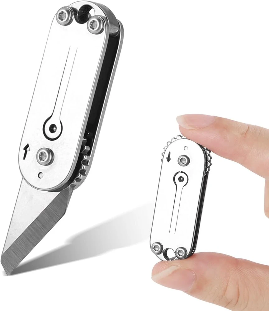 Pegraufc Mini kišeninis peilis, raktų pakabuko peilis, kišeninis peilis, mažas, dovana vyrams ir moterims, edc sulankstomas peilis, mini edc kišeninis peilis laukui, stovyklavimui