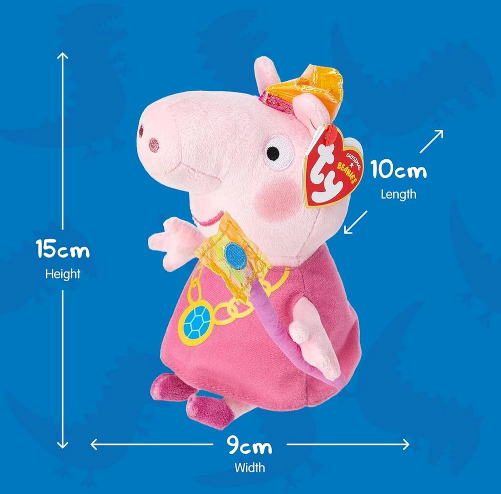 Peppa Pig princesė Peppa minkštas žaislas, pliušinis (apie 18 cm)