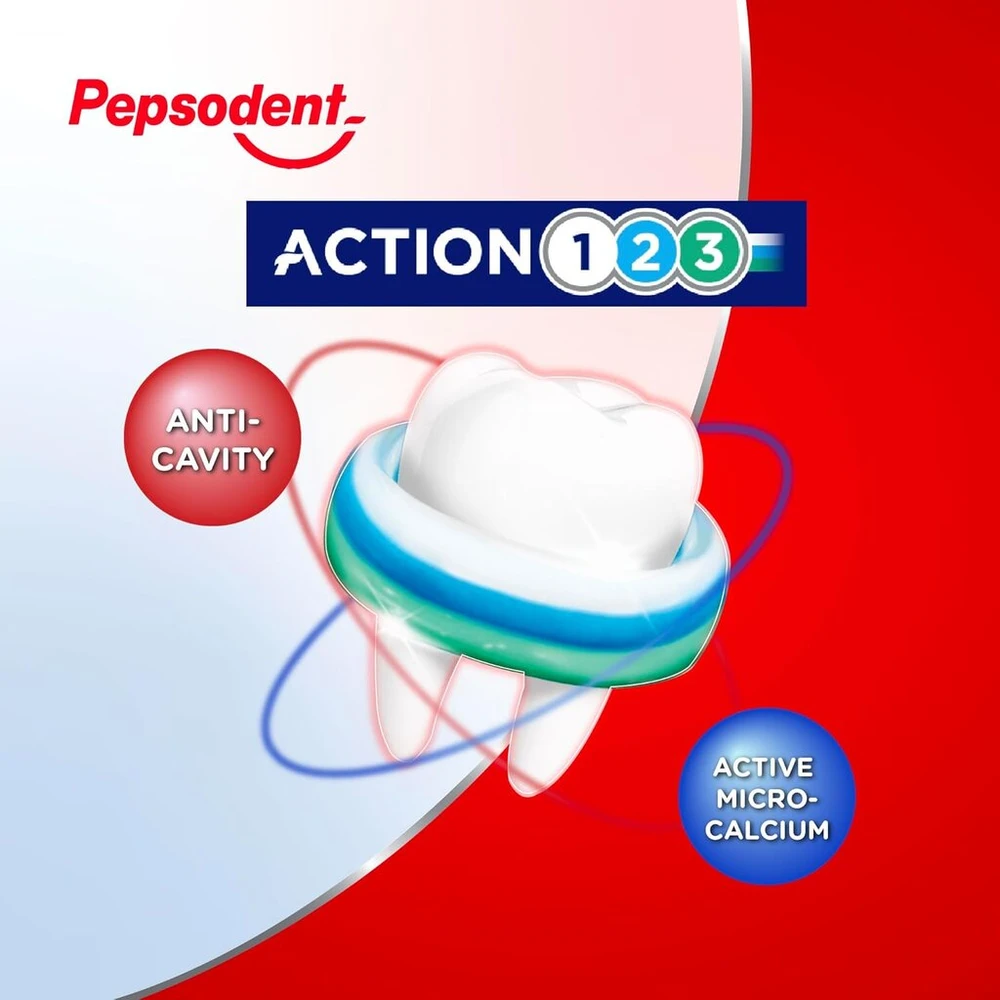 Pepsodent dantų pasta 75 ml (3 vnt.) + 3 dantų šepetėliai