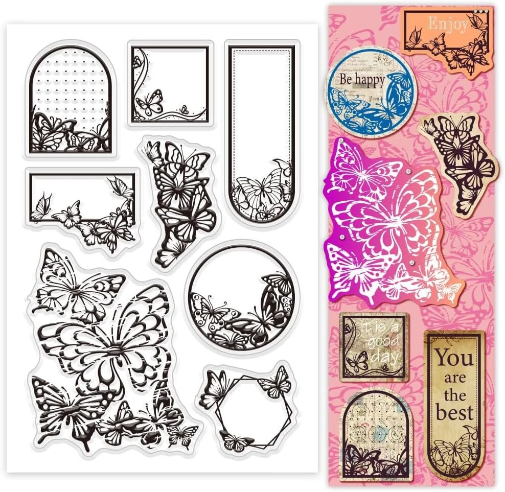 Ph Pandahall boho skaidrūs antspaudai drugelio silikoninis antspaudas žvakių guminis antspaudas padėkos kalėdinių atvirukų gamybai ir "pasidaryk pats" scrapbooking'o žurnalams