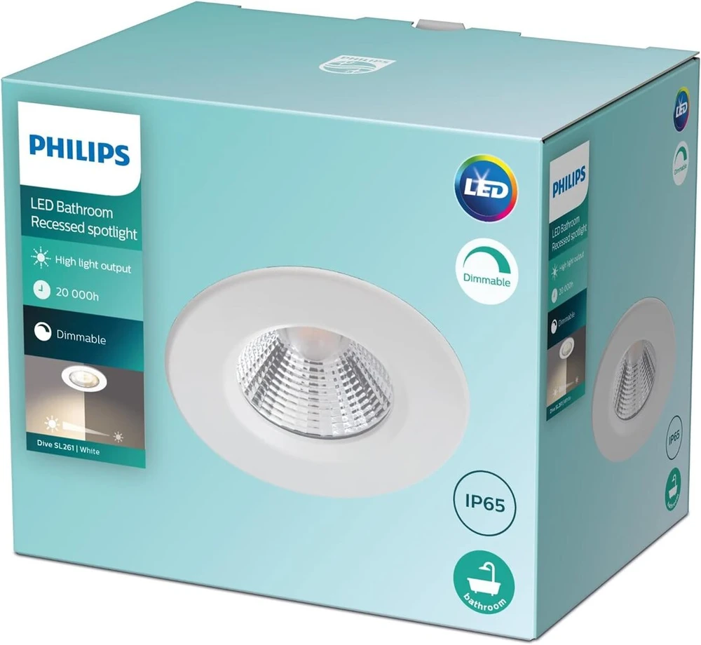 Philips Dive Sl261 Led įleidžiamas prožektorius, 5.5 W, reguliuojamas, baltas