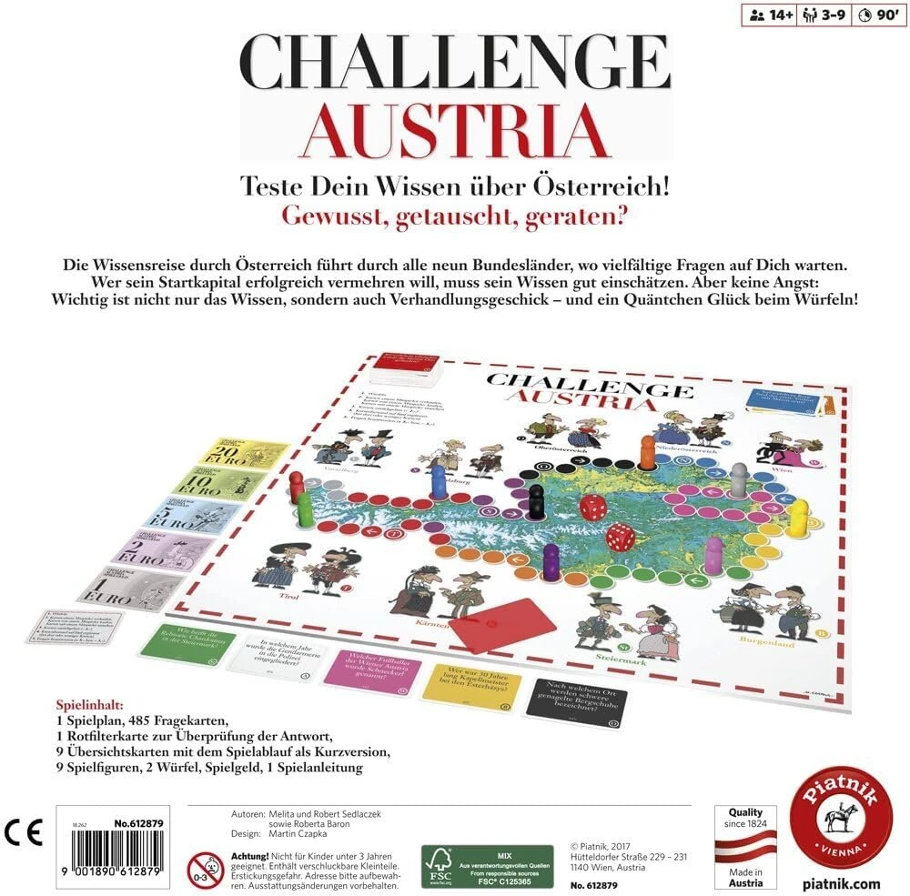 Piatnik 6128 "challenge Austria" stalo žaidimas