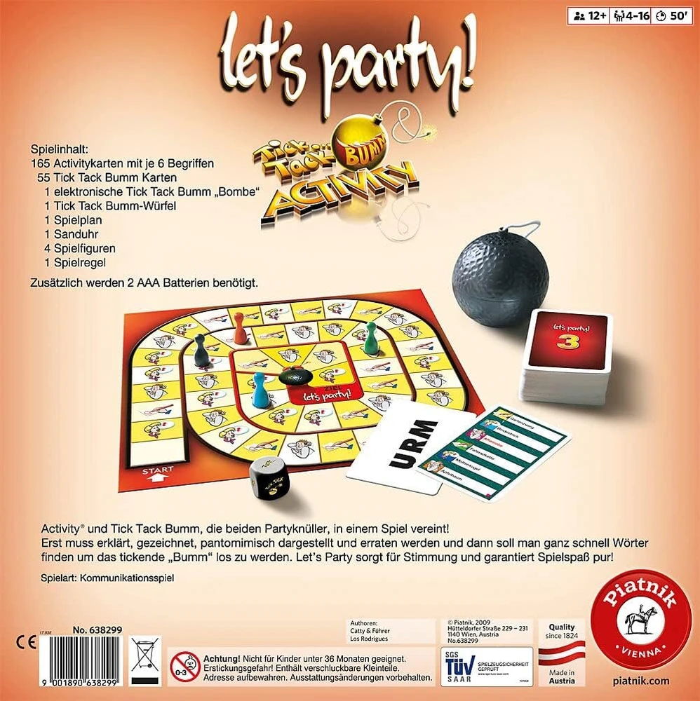 Piatnik 6382 Activity Let's Party stalo žaidimas, A