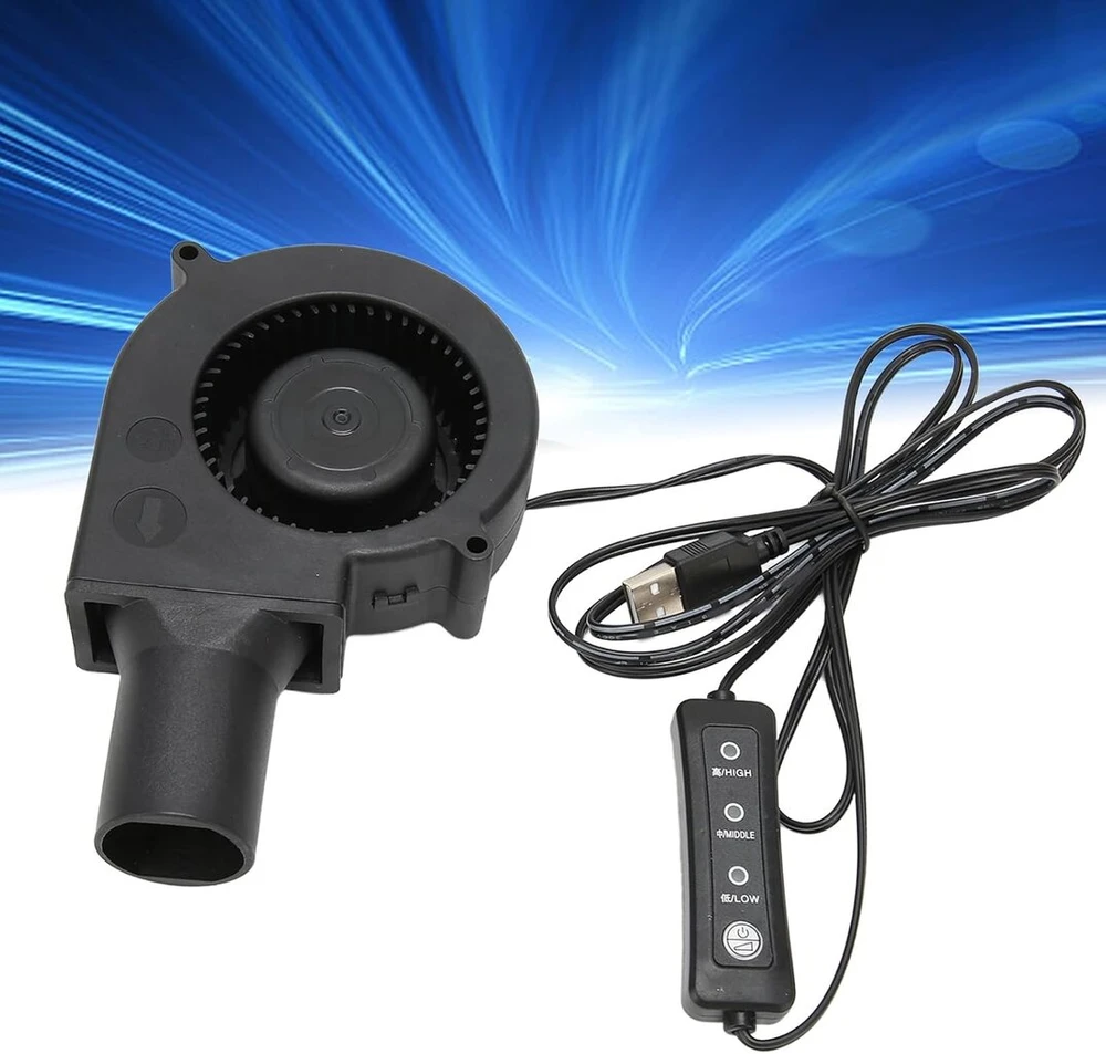 Pissente usb pūstuvas 3.8 colio mode dc 5v bešepetinis 3800 rpm 22 cfm kompiuterio ventiliatorius su 3 greičių valdymu didelio našumo kompiuterio ventiliatorius, skirtas pc elektronikai 3d spausdintuvui