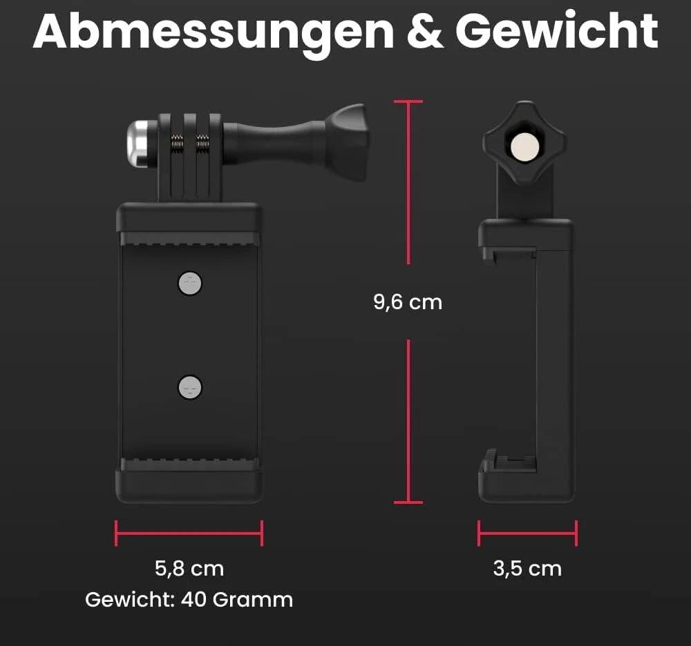 Pivo veiksmo laikiklis kamerai, lengvas išmaniojo telefono laikiklis, stovas su universaliu laikiklio adapteriu, skirtas 1/4 colio (0,63 cm) sriegiui, skirtas „gopro“ ir veiksmo kameroms arba veidrodiniams fotoaparatams