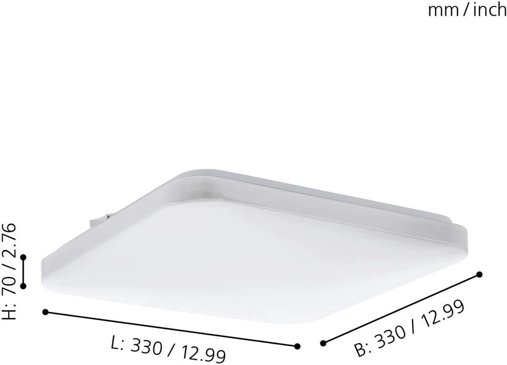 Plaf. Rett. B.co 17,3w led