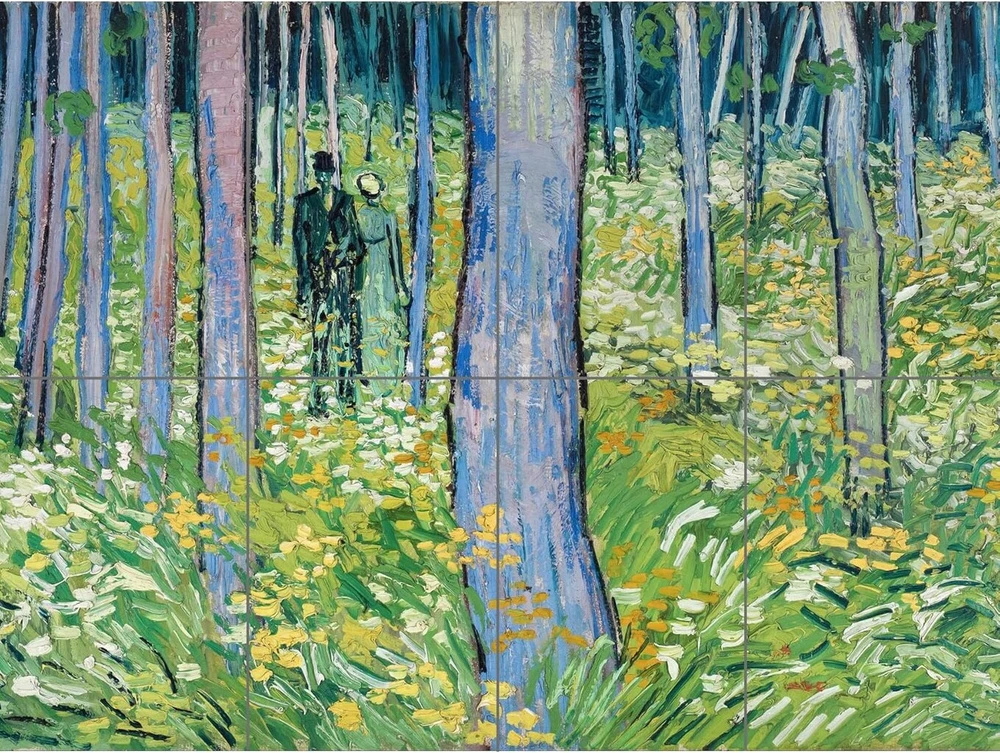 Plakatas Artery8 Van Gogh Unterholz Zwei Figuren Didelis daugiasluoksnis spaudinys