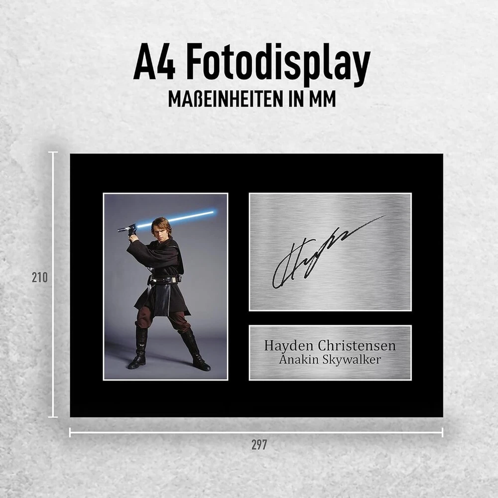 Plakatas Hwc Trading Hayden Christensen A4 be rėmelio, pasirašytas, spausdintas autografų paveikslėlis, nuotraukų ekranas, dovana Star Wars Anakin Skywalker filmų gerbėjams