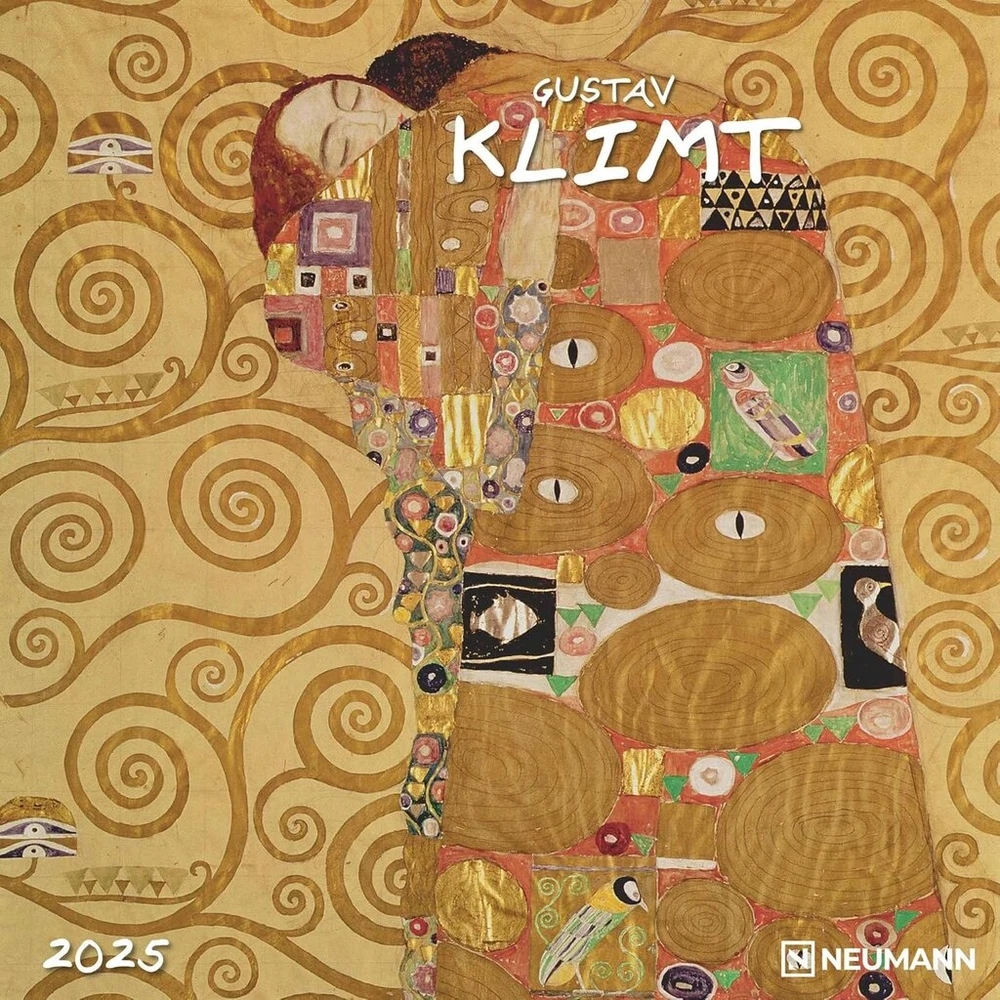Plakatas Neumann Gustav Klimt 2025 brošiūrinis kalendorius, 30 x 30 cm, sieninis kalendorius su Gustavo Klimto paveikslėliais, mėnulio fazėmis, daug vietos pastaboms ir tarptautinėms šventėms / kalendorius