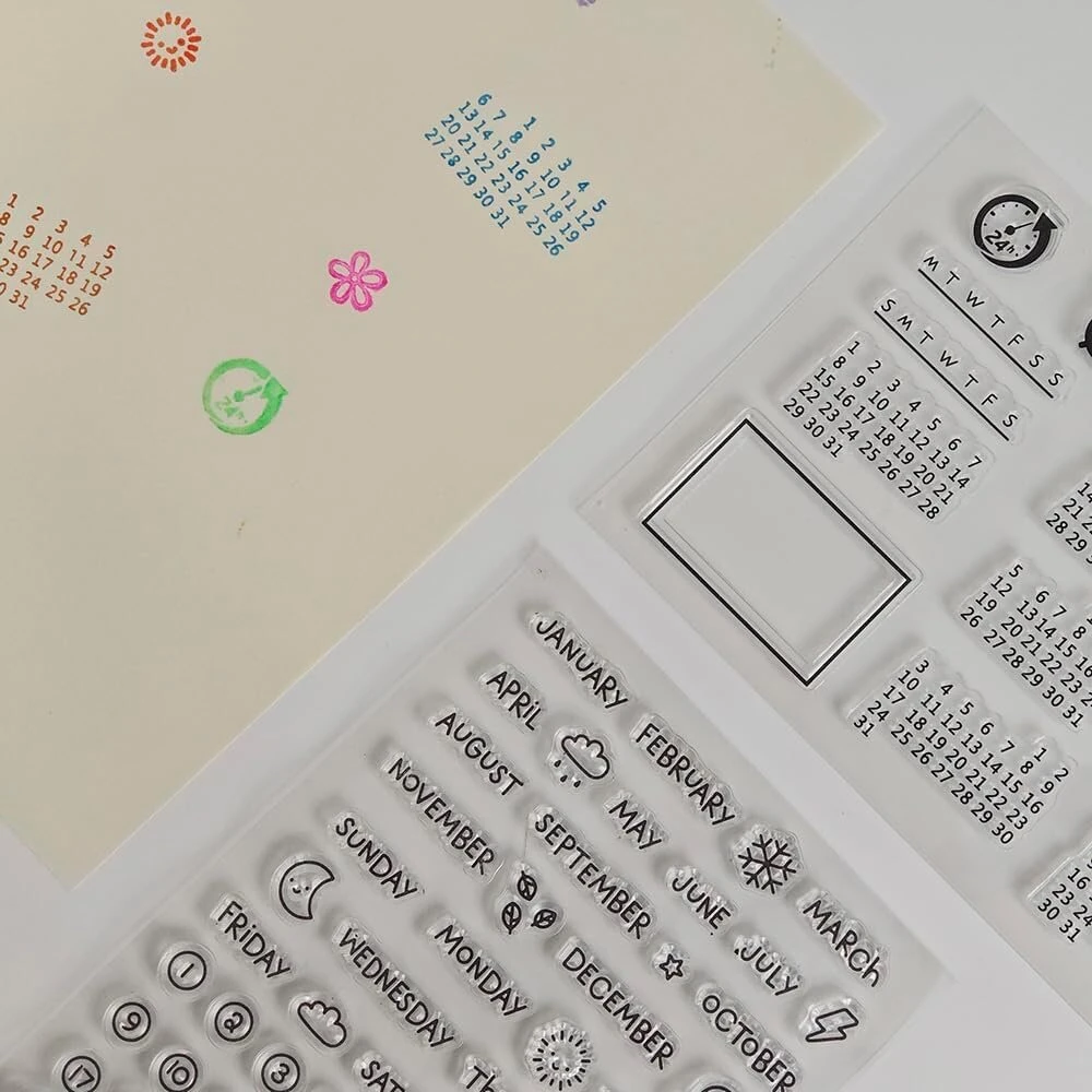 Planner kalendorius skaidrus antspaudas silikoniniai permatomi antspaudai kortelių gamybai dekoravimui ir "pasidaryk pats" scrapbooking nuotraukų albumų dekoracijos (style 1-2 pieces)