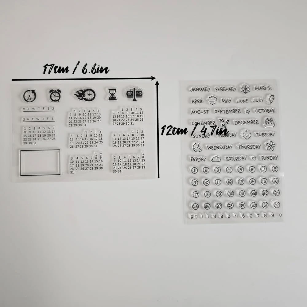 Planner kalendorius skaidrus antspaudas silikoniniai permatomi antspaudai kortelių gamybai dekoravimui ir "pasidaryk pats" scrapbooking nuotraukų albumų dekoracijos (style 1-2 pieces)