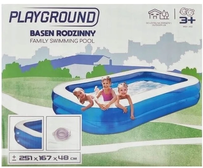 Playground Žaidimų aikštelės pripučiamas baseinas 972670 251 x 167 cm