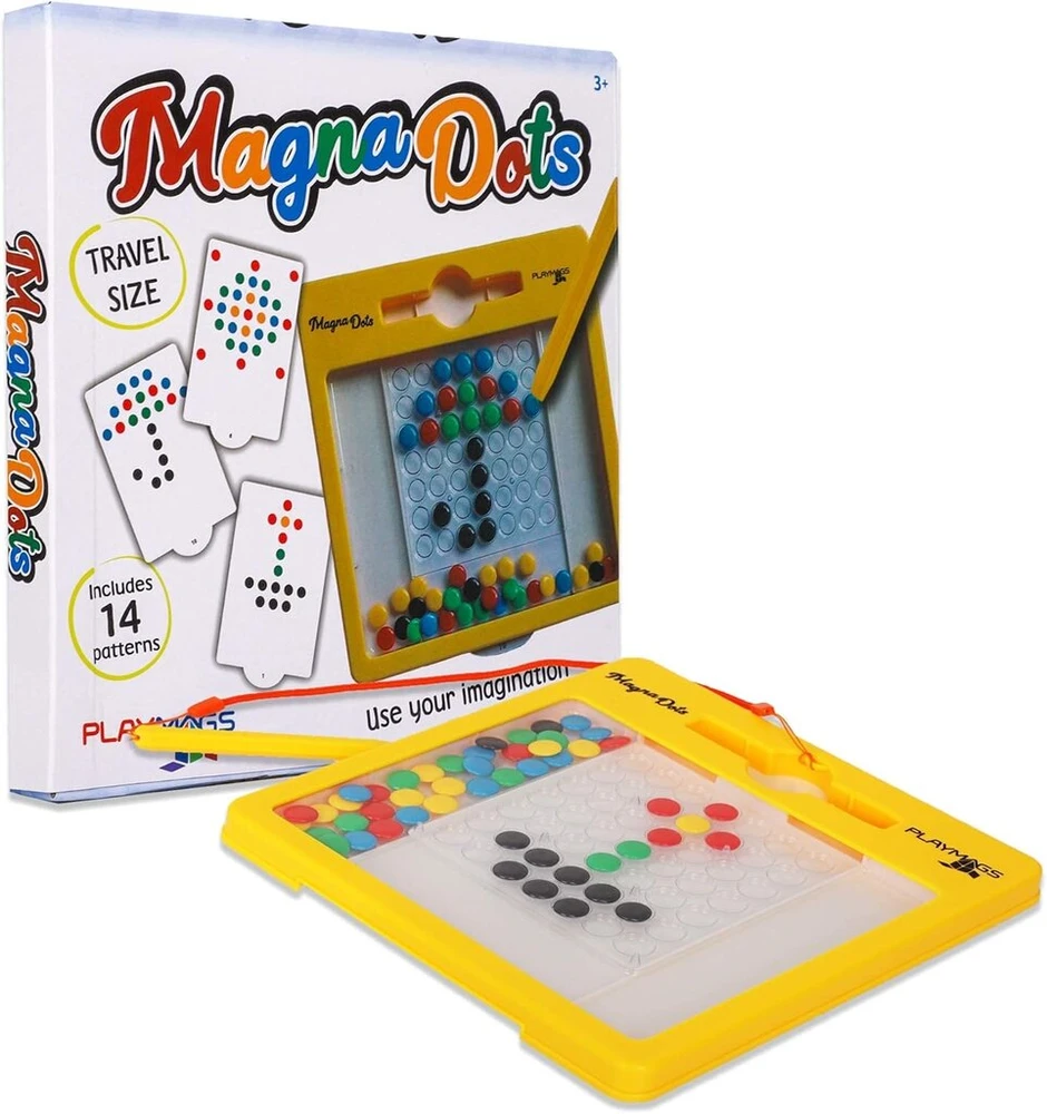Playmags magnetinė lenta vaikams - magnetinė piešimo lenta su magnetiniu rašikliu - magna doodle su vaikams saugiais magnetais - kelioninis žaislas vaikams ir mažyliams
