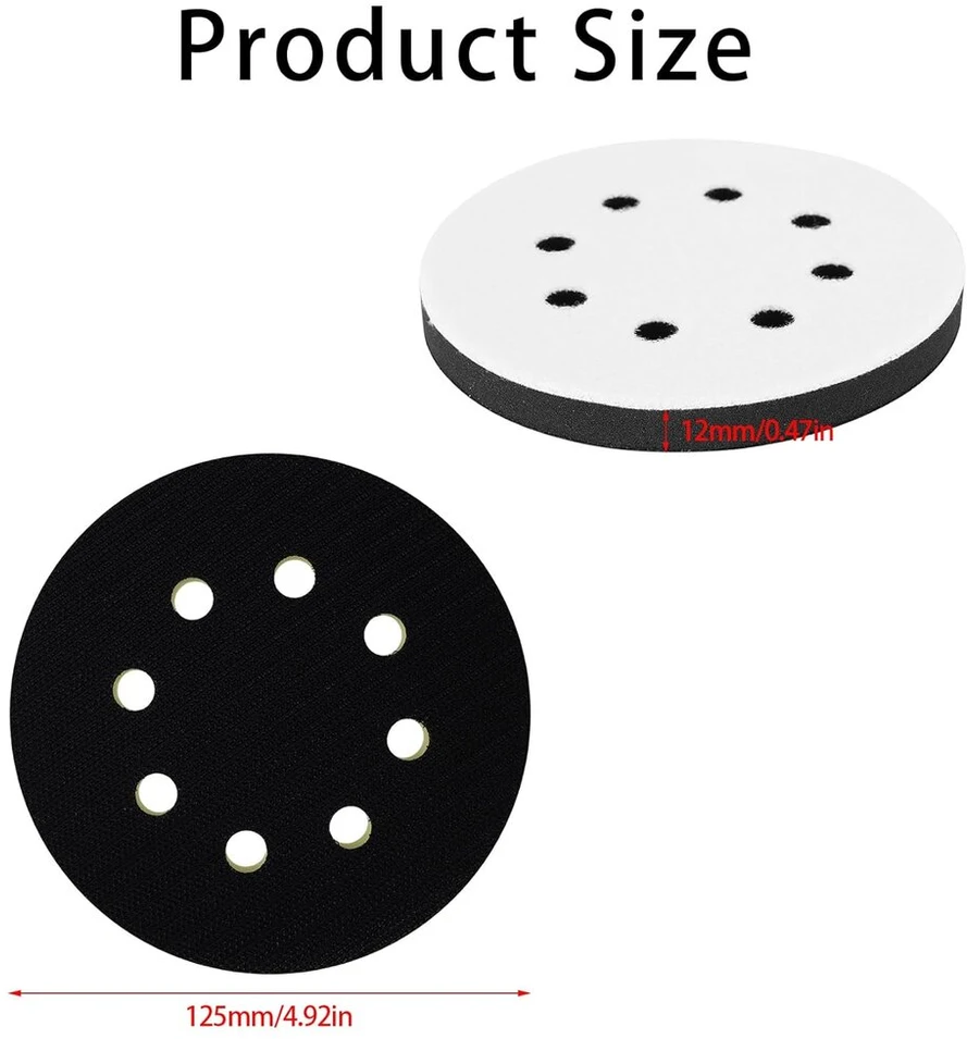 Poliravimo padeliai šlifavimo padeliai 125 mm velcro, 4x poliravimo kempinė 125 mm velcro, poliravimo priedas kampiniam šlifuokliui, tarpinis padelis amortizacinis padelis orbitiniam šlifuokliui, šlifavimo diskas, poliravimo diskas