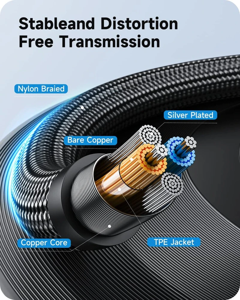 Posugear 3.5 mm į 6.35 mm stereo garso kabelis, 1m