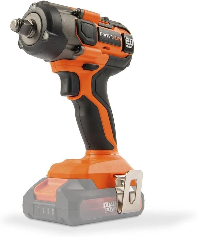 Powerplus Power plus dual power powdp20150-1/2 colio ir 20 v akumuliatorinis smūginis veržliasukis, 4350 sūkių per minutę ir 220 nm, be akumuliatoriaus ir įkroviklio