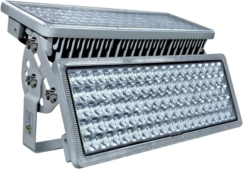 Powful led prožektorius 200 w prožektorius 20000 lm prožektoriai 6500 k lauko prožektorius ip67 atsparus vandeniui 100 w 2 prožektorių pakuotė su reguliuojamu kampu, tinkama kiemui, sporto aikštelei