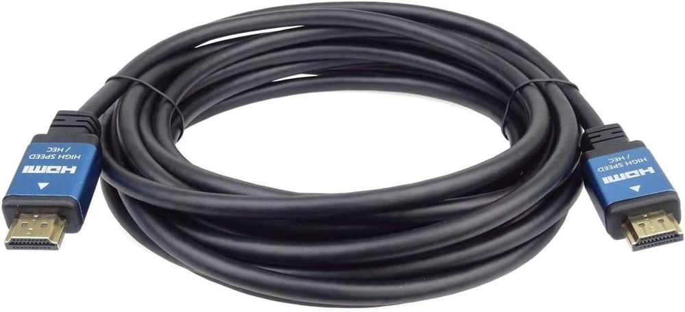 Premiumcord 4k Hdmi 2.0b kabelis, Uhd 4k@60hz 2160p raiška, 3d, Arc, Hdcp, paauksuotos metalinės jungtys, juodas ir mėlynas, ilgis 5 m