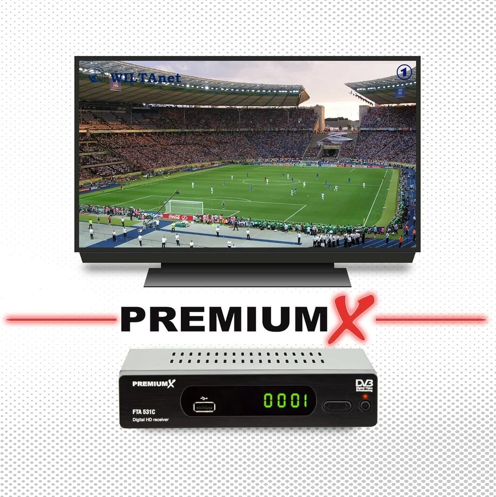 Premiumx kabelinis imtuvas Dvb-c Fta 531c Digital Fullhd Scart Hdmi Usb Media Player, Tv imtuvas kabelinei televizijai