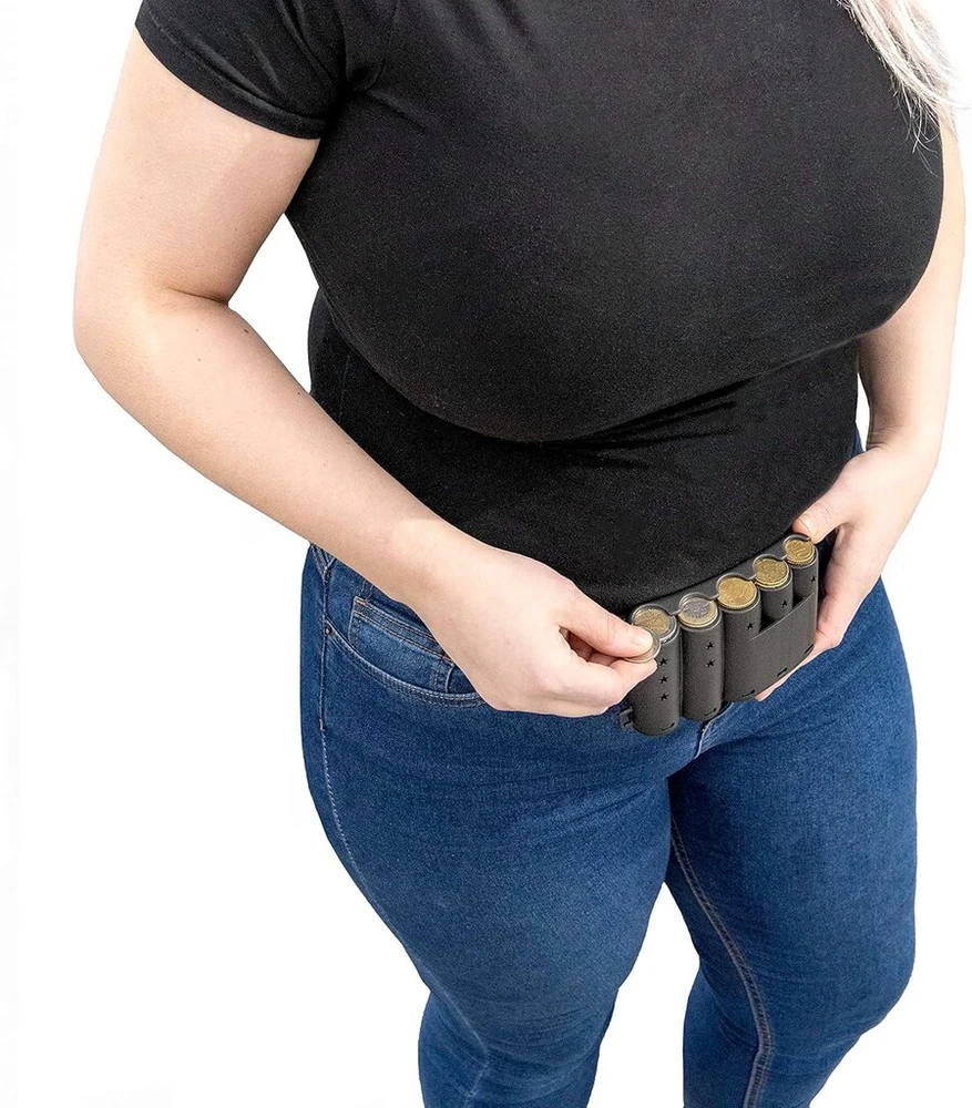 Priot Eurenki monetų laikiklis | 133 x 8 x 39 mm rankinis, nešiojamas, praktiškas aukštos kokybės monetų organizatorius ir rūšiuotojas | monetų rūšiuotojas, monetų kolekcionierius, monetų dozatorius, monetų dėžutė