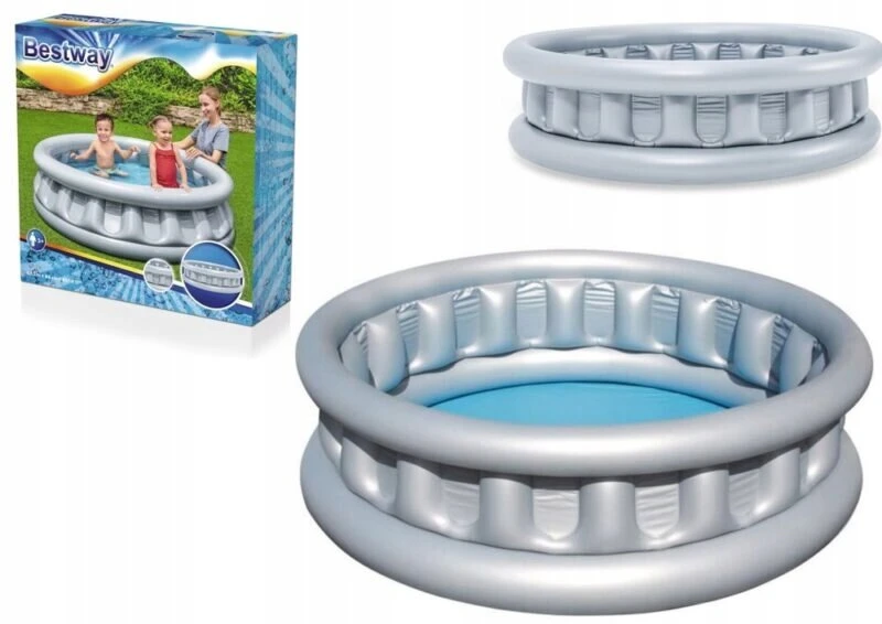Pripučiamas baseinas Bestway 152x152x43cm, kosminio laivo formos