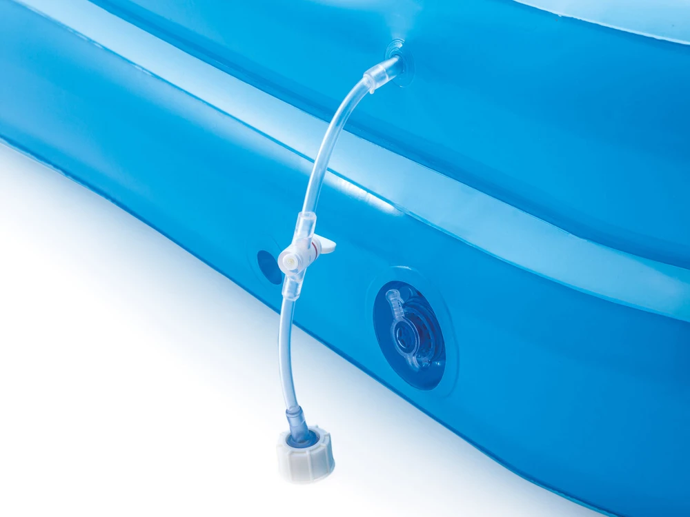 Pripučiamas stačiakampis baseinas Intex 244 x 198 cm ŽAIDIMŲ AIKŠTELĖ SU FONTANU IR ČIUOŽYKLA