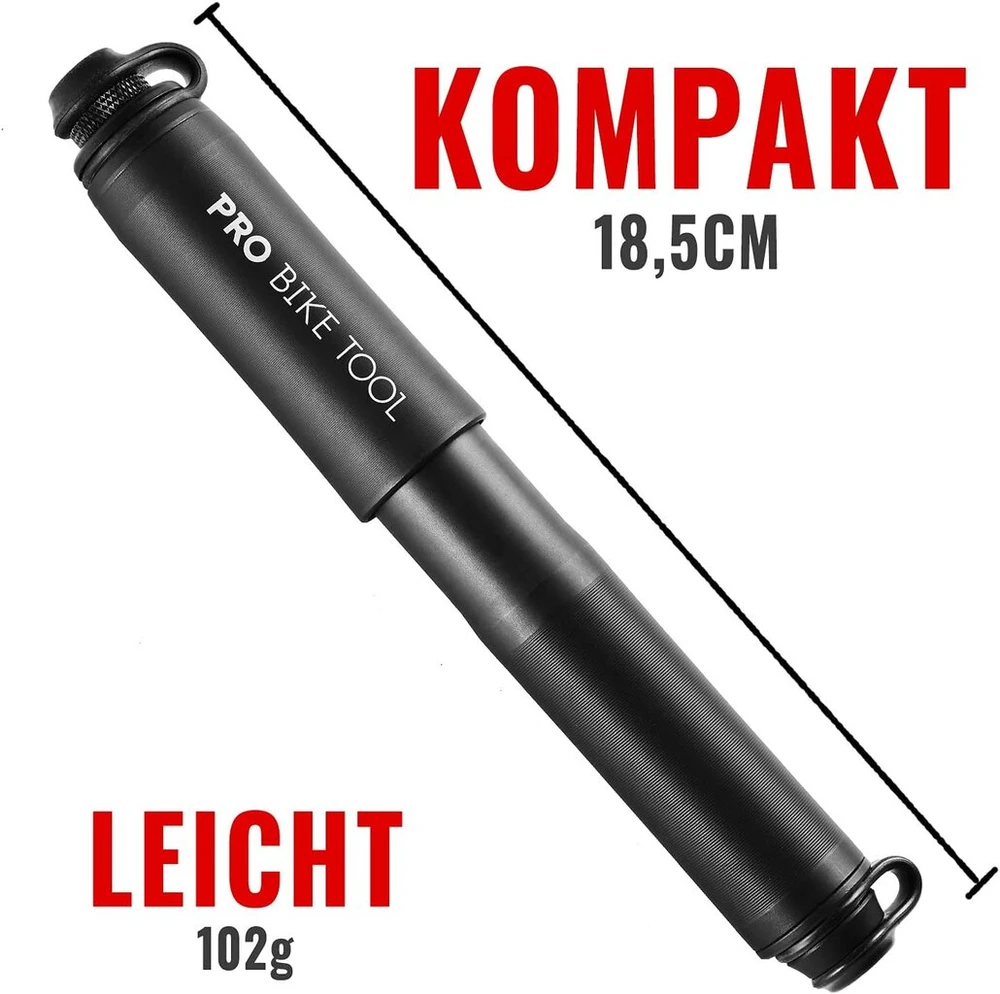 Pro Bike Tool Mini dviračio pompa Classic arba Premium Edition tinka Presta ir Schrader ventiliams aukšto slėgio Psi dviračio padangų pompa skirtas plento ir kalnų dviračiams