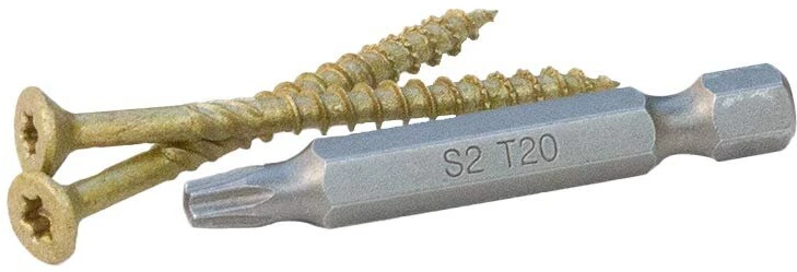 Proferred profesionalūs terasos ir lauko medienos varžtai 6-lobe bronze Skt® danga, 1500 valandų druskos purškimo testas, #8 X 2", 1
