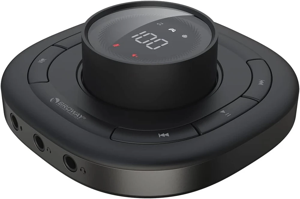Stiprintuvas Pulwtop usb c išorinė garso plokštė kompiuteriams, nešiojamiesiems kompiuteriams, planšetiniams kompiuteriams, mobiliesiems telefonams, garso valdymas, ps5 3.5 mm prievado išorinė usb garso plokštė mobiliajam tiesioginiam srautui, žaidimams ir konferencij