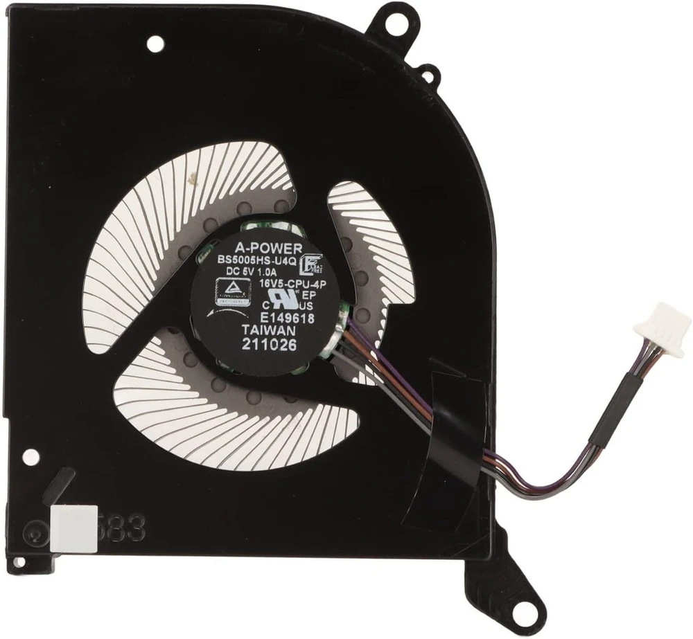 Pusokei cpu gpu ventiliatoriaus pakeitimas, skirtas msi gs66, msi gs66 10sd 10sgs 10sfs 10sf 10se ms 16v1 ms 16v2 ws66 p66 4 kontaktų nešiojamojo kompiuterio ventiliatoriui dc 5v 1a (cpu ventiliatorius)