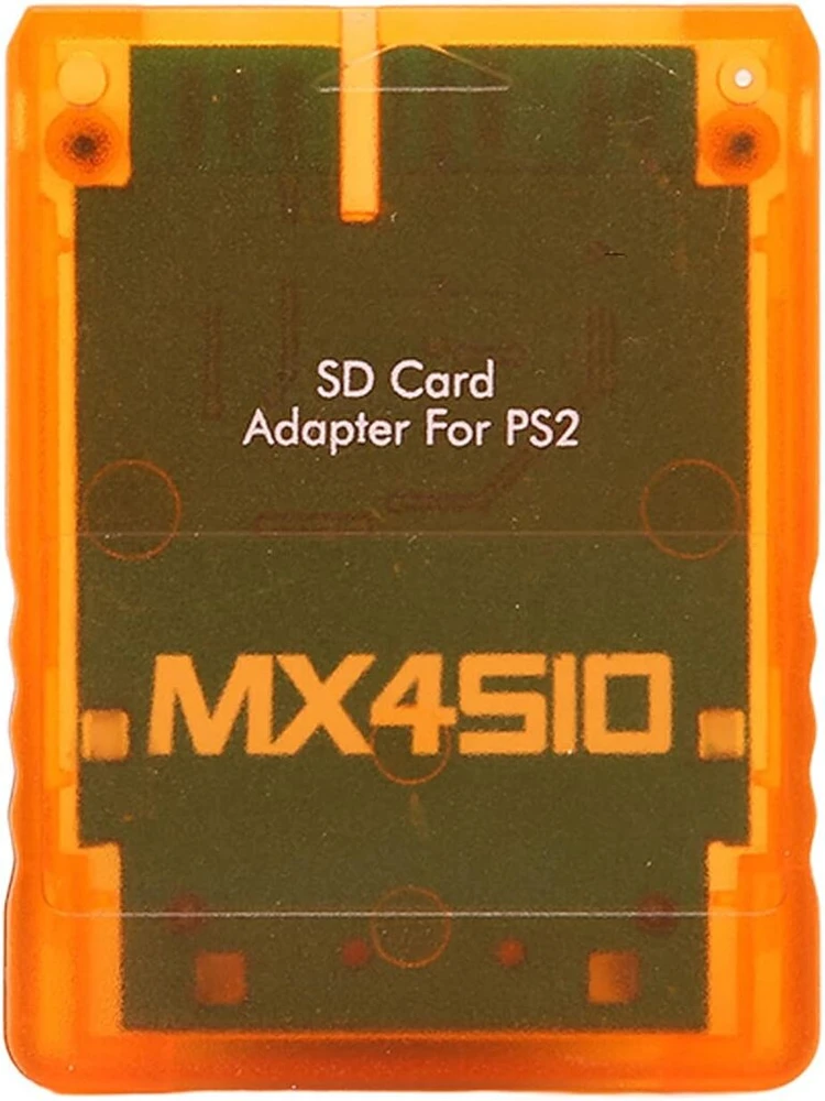 Pusokei Mx4sio Sio2sd Sd kortelių adapteris žaidimų konsolėms, atminties kortelių skaitytuvas, atminties kortelių adapteris Fat žaidimų konsolei, Plug and Play (oranžinis)