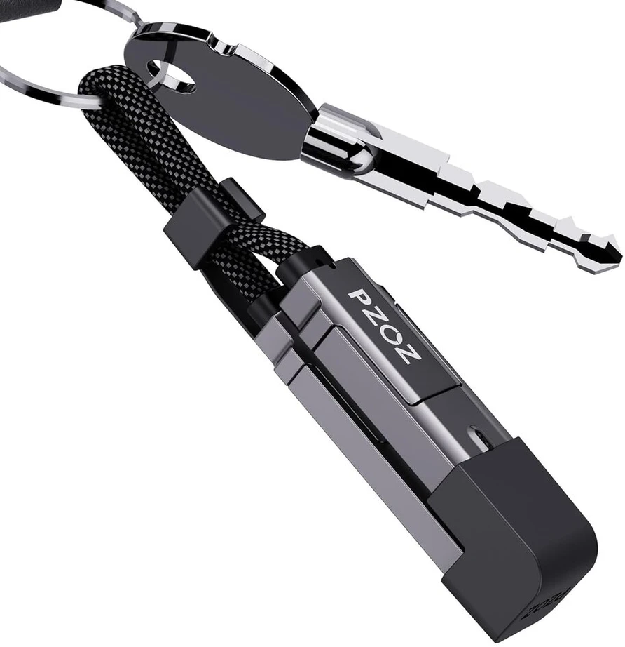 Pzoz 4-in-1 Led ekranas, greitas įkrovimo kabelis, 60 W, Usb C į Lightning/type C į Usb C/usb A į Lightning/usb A į Usb C daugiafunkcinis įkrovimo kabelis (60 W, 0.18 m)