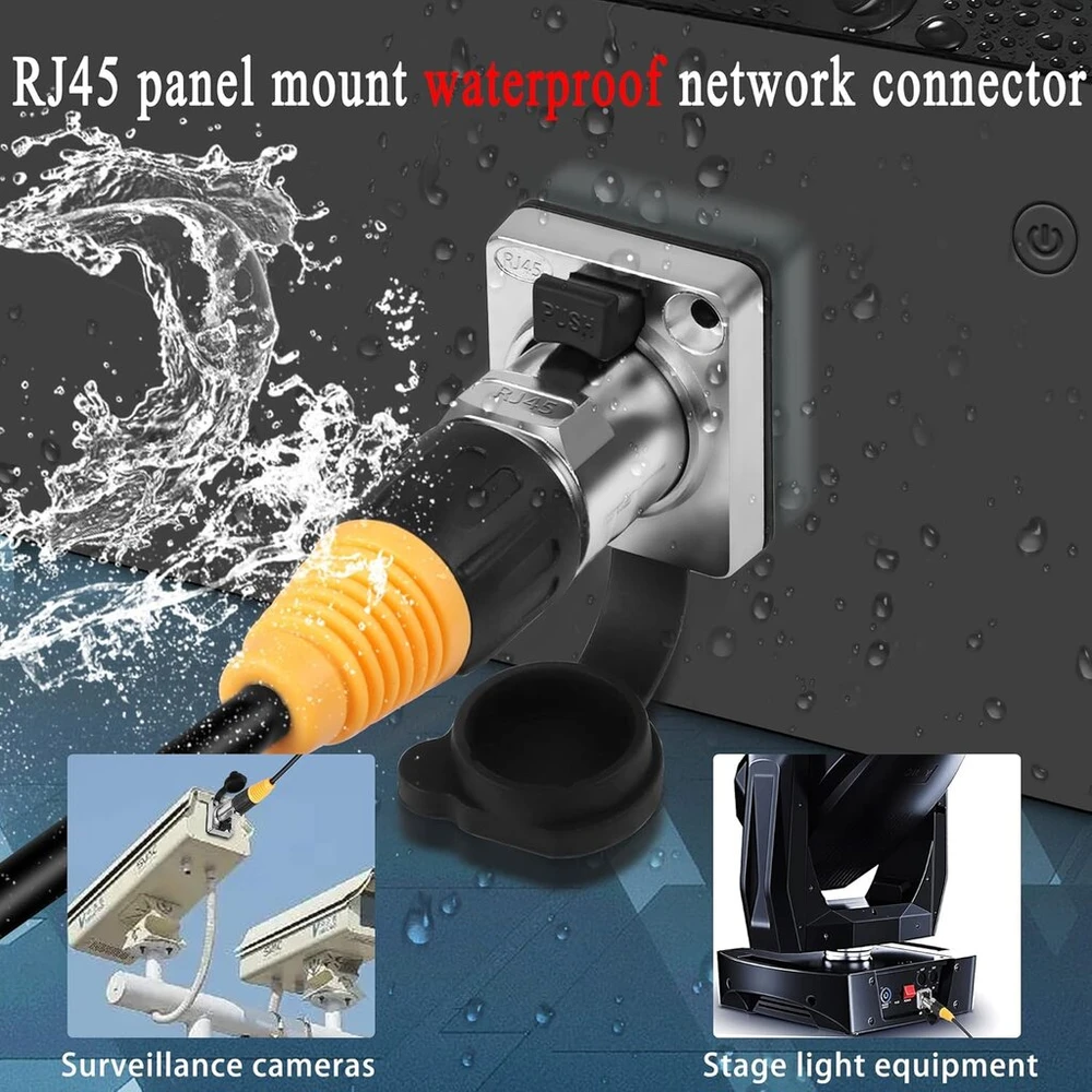 Qianrenon rj45 vandeniui atsparus 90° kampo kištukas cat6 rj45 8p8c skydelio montavimo lauko tinklo adapteris, rj45 pramoninių tinklų kištuko montavimas, atsparus vandeniui ip65, (rj45 90° kampo lizdas + kabelio apvalkalas)