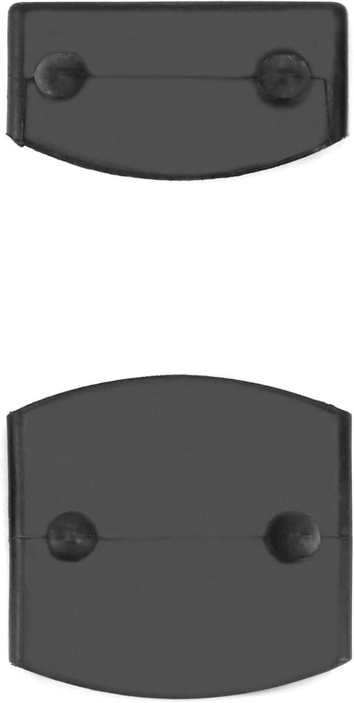 Qwork, 36 vnt. lovos grotelių rėmo dangtelių rinkinys, 24 šonams ir 12 centrui, plastikinės grotelių rėmo atsarginės dalys, juodos, 55 mm x 9 mm vidinės