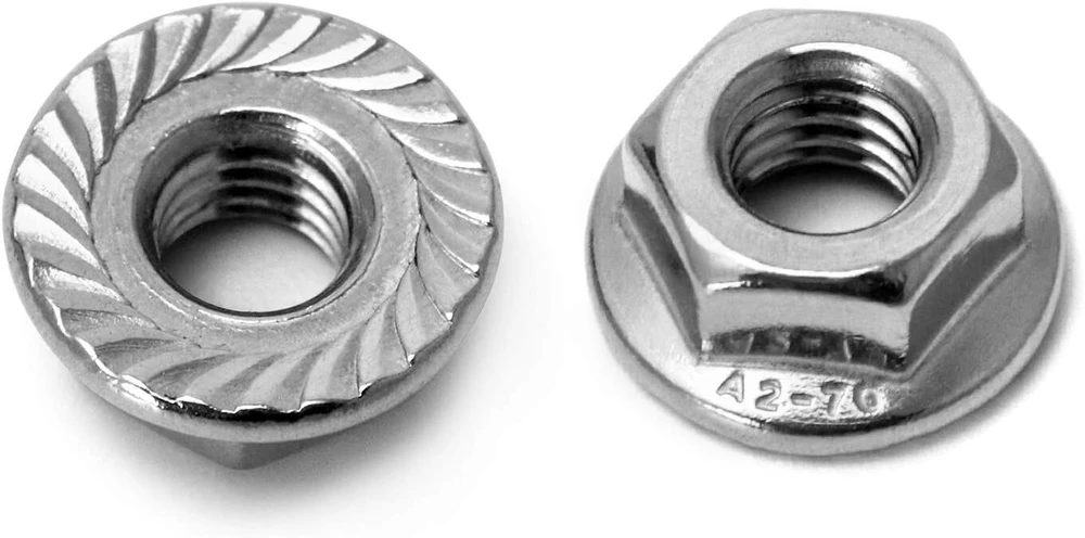Qwork M6 304 Nerūdijančio Plieno Flanšinės Veržlės (50 vnt.)