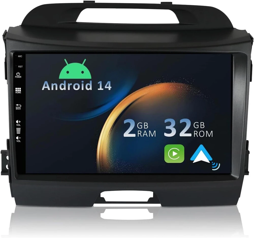 Automagnetola Radijas Kia Sportage 2010-2016, 9" Ips, Carplay, Android Auto, Gps