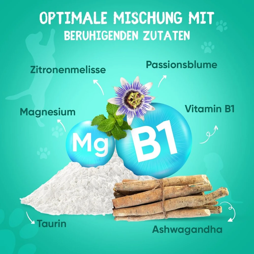 Raminamoji priemonė šunims - 120 atpalaiduojančių kapsulių su taurinu, ašvaganda, pasiflora ir vitaminu B1 - alternatyva migdomiesiems vaistams nuo nerimo, streso, baimės - didelis pripažinimas - animigo