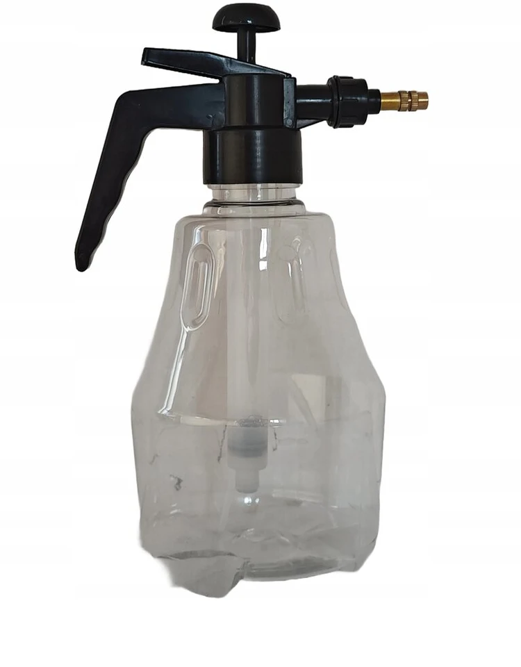 Rankinis purkštuvas skaidrus metalinis butelis Mua antgalis 1.5 l