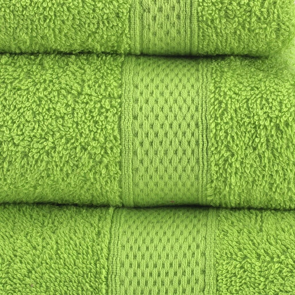 Rankšluostis Boncasa rankšluosčių rinkinys - 100% šukuotinė medvilnė (ne regeneruota) - kokybiškas žiedinis verpimas - švelnus pojūtis - 450 g/m2 (šviesiai žalia, 3 vnt.)