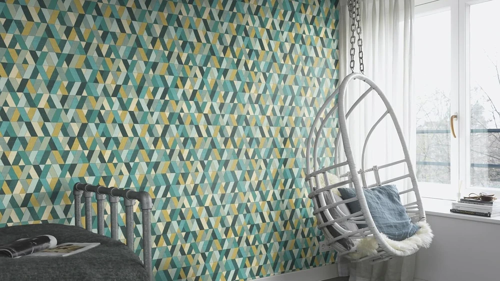 Rasch Barbara Home Collection Ii 536744 flizelininiai tapetai grafinis mėlynas 10.05 m x 0.53 m