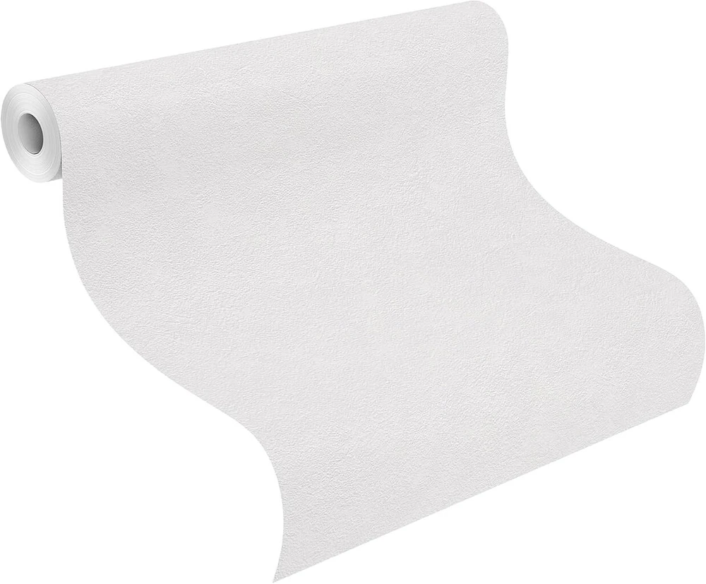 Rasch tapetai 770322 - balti neaustiniai tapetai su tinko išvaizda, tinko struktūra, tinkavimo technologija - 10,05 m x 0,53 m (ilgis x plotis)