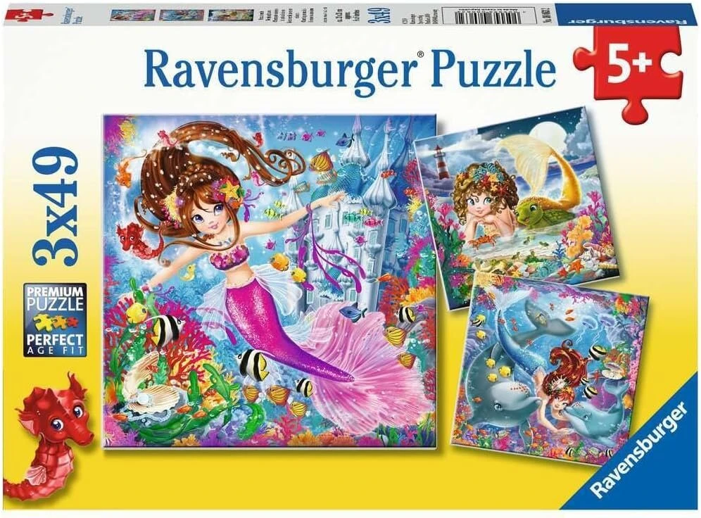 Ravensburger 08063 vaikiška dėlionė žavingos undinėlės