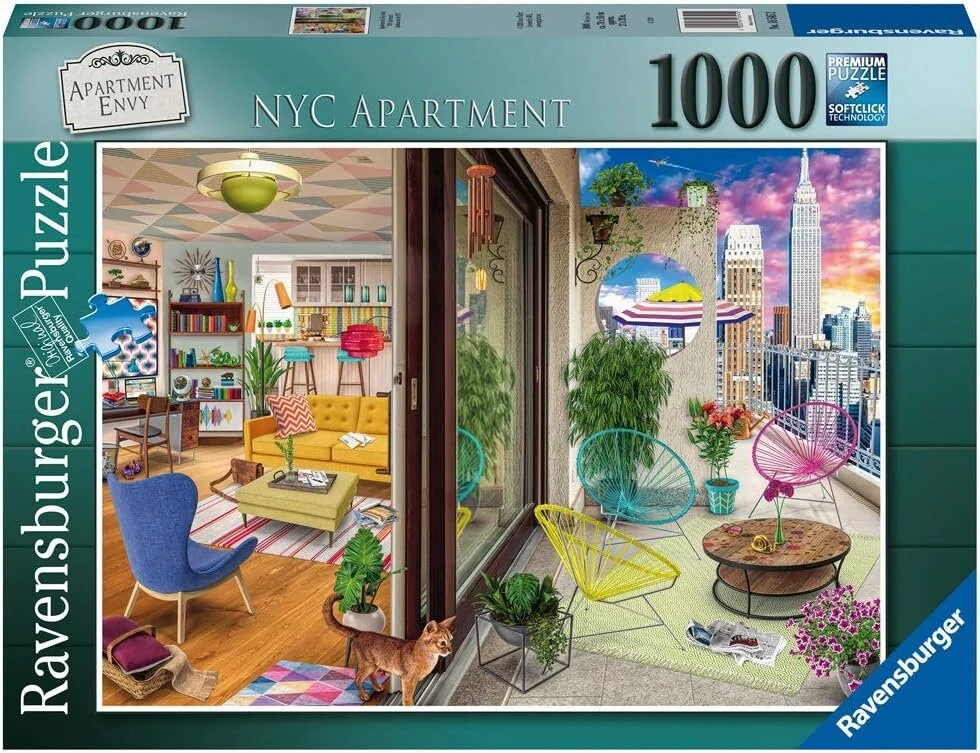 Ravensburger 16545 nyc apartment dėlionė 1000 detalių, fantasy